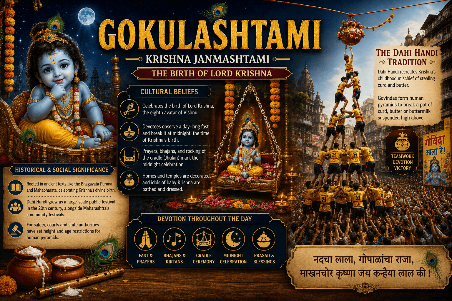 Gokulashtami and Dahi Handi: Cultural Beliefs and Historical Significance in Maharashtra