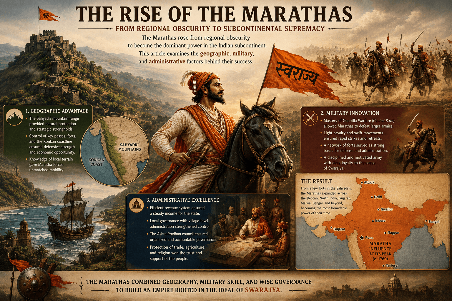 Why the Marathas Became Powerful: Key Factors Behind Their Rise
