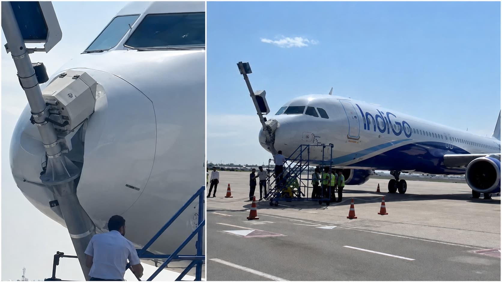 IndiGo flight from Navi Mumbai hits guidance pole at Srinagar airport